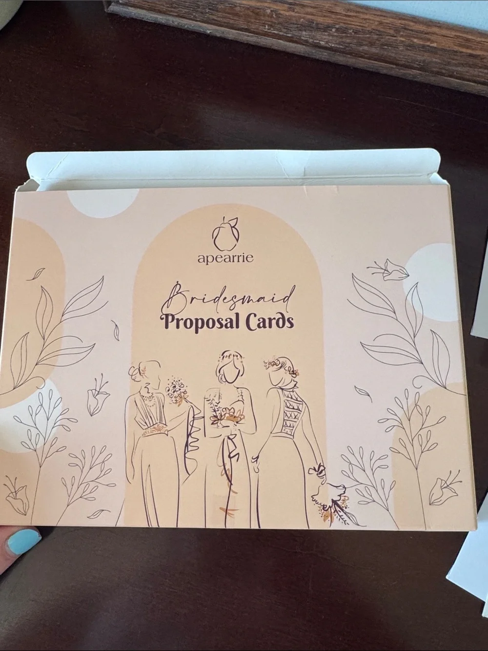 Bridesmaid and maid of honor proposal cards set of 4